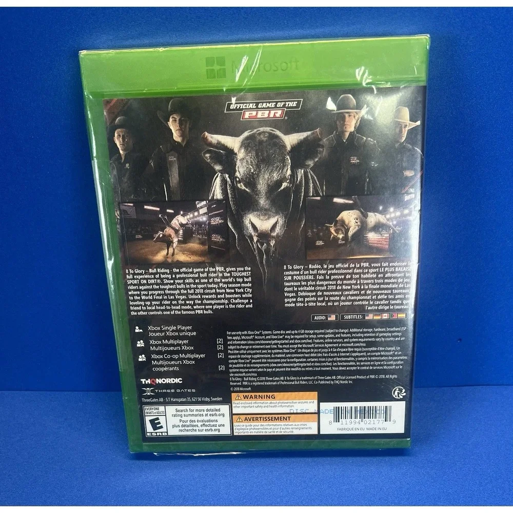 8 TO GLORY New OFFICIAL GAME‎ OF THE PBR NEW SEALED Xbox One GAME~GAME RATED E